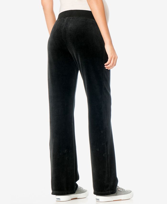 Motherhood Maternity Velour UnderBelly Yoga Pants Macy's