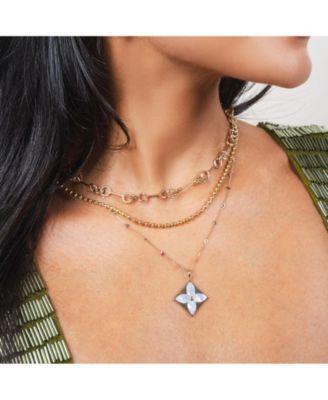 Interlocked Circle Chain Necklace 14K Gold