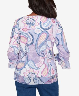 Women's Petite Hilton Head Paisley Layered Top