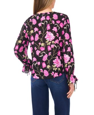 Women's V-Neck Button Down Top