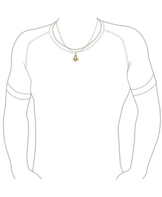 Freemason Masonic Symbol Pendant Necklace Plated Oxidized