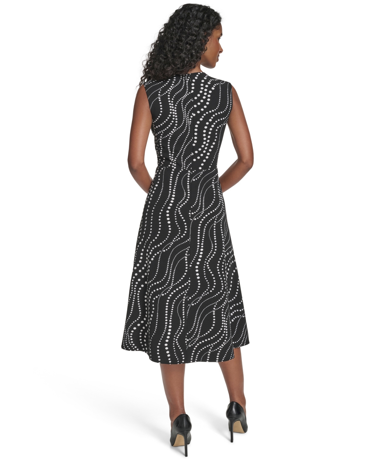 Tommy Hilfiger Women's Sleeveless Midi Fit and Flare Dress