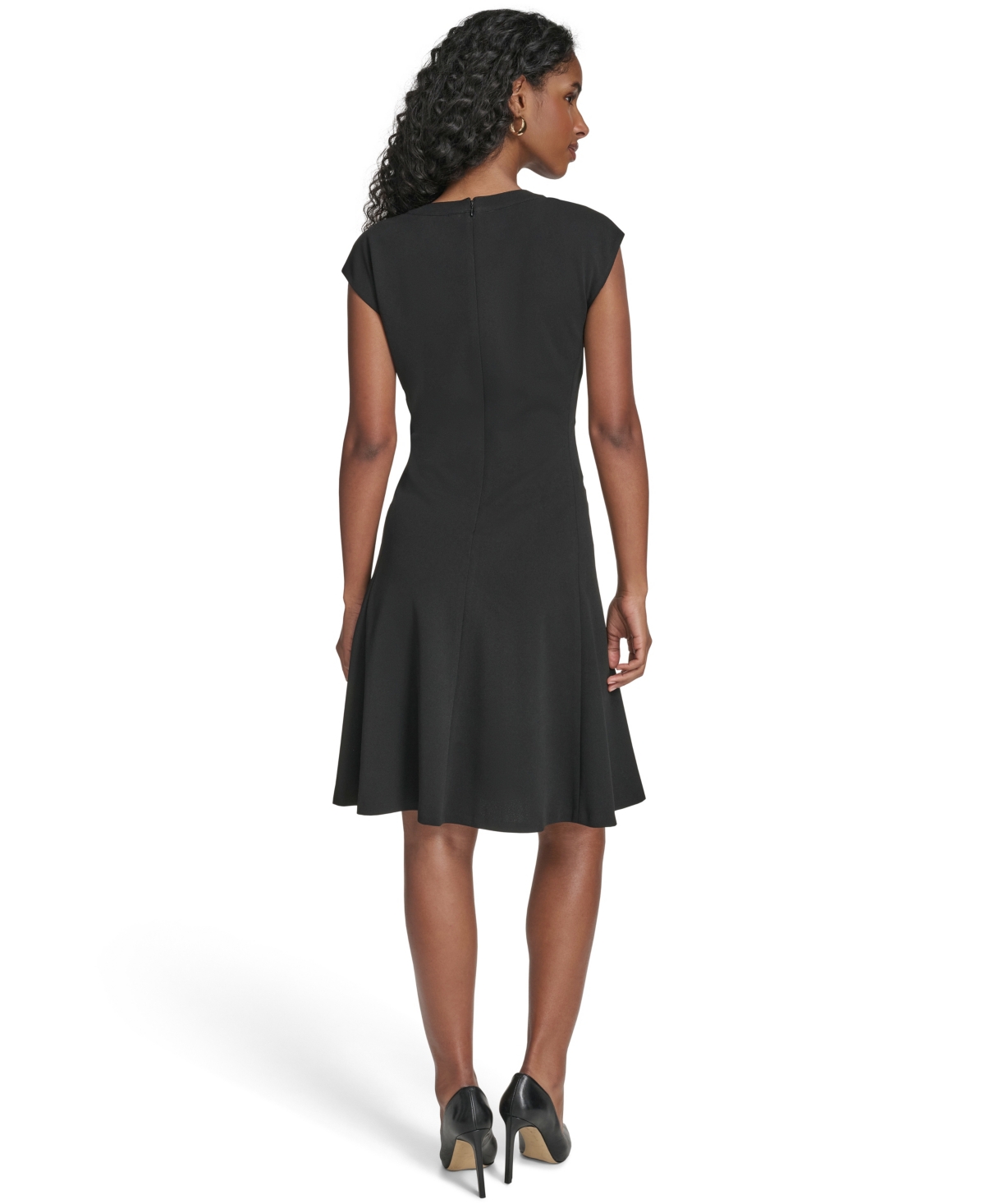 Tommy Hilfiger Women's V-Neck Fit and Flare Dress