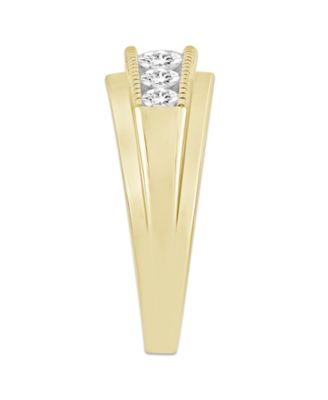 Men's Diamond Ring (1 ct. t.w.) in 10k Yellow Gold with Rhodium