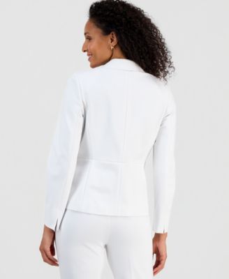 Compression One-Button Long-Sleeve Jacket, Regular & Petite