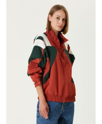 Women's Oversized Nylon-Blend Boomerang Track Jacket