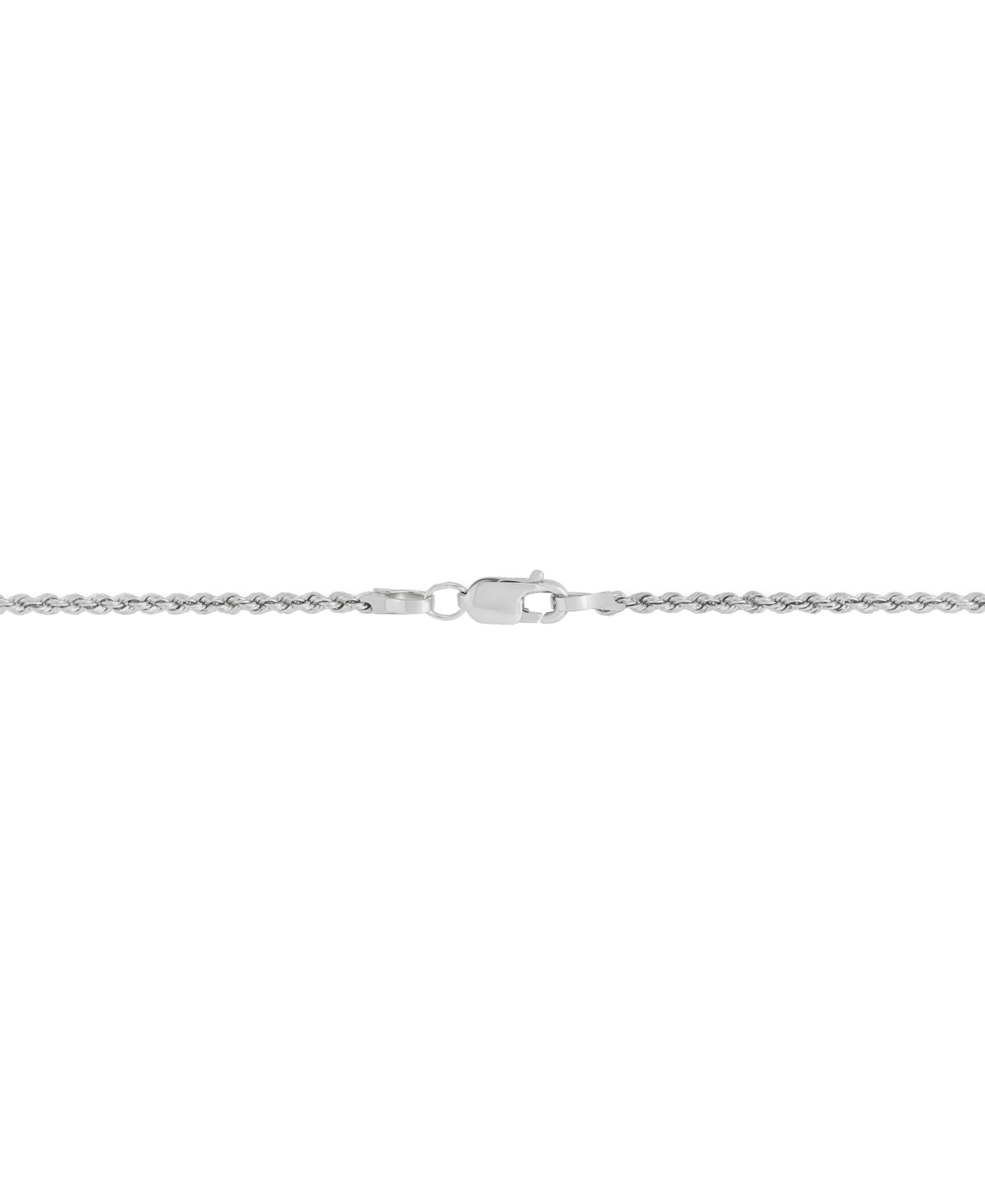 Macy's Hollow Glitter Rope Chain Necklace In 14k White Gold In Gold
