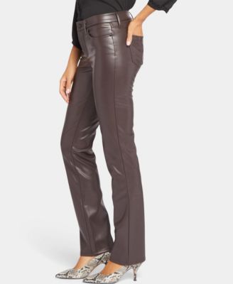 Women's Faux Leather Marilyn Straight Pants