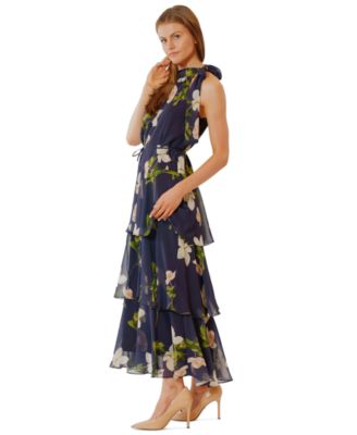 Women's Tie Neck Halter Long Dress