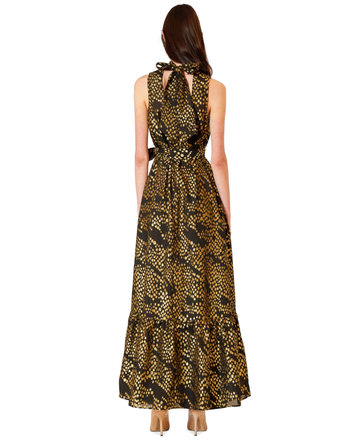 julia jordan Women's Tie Neck Sash Dress