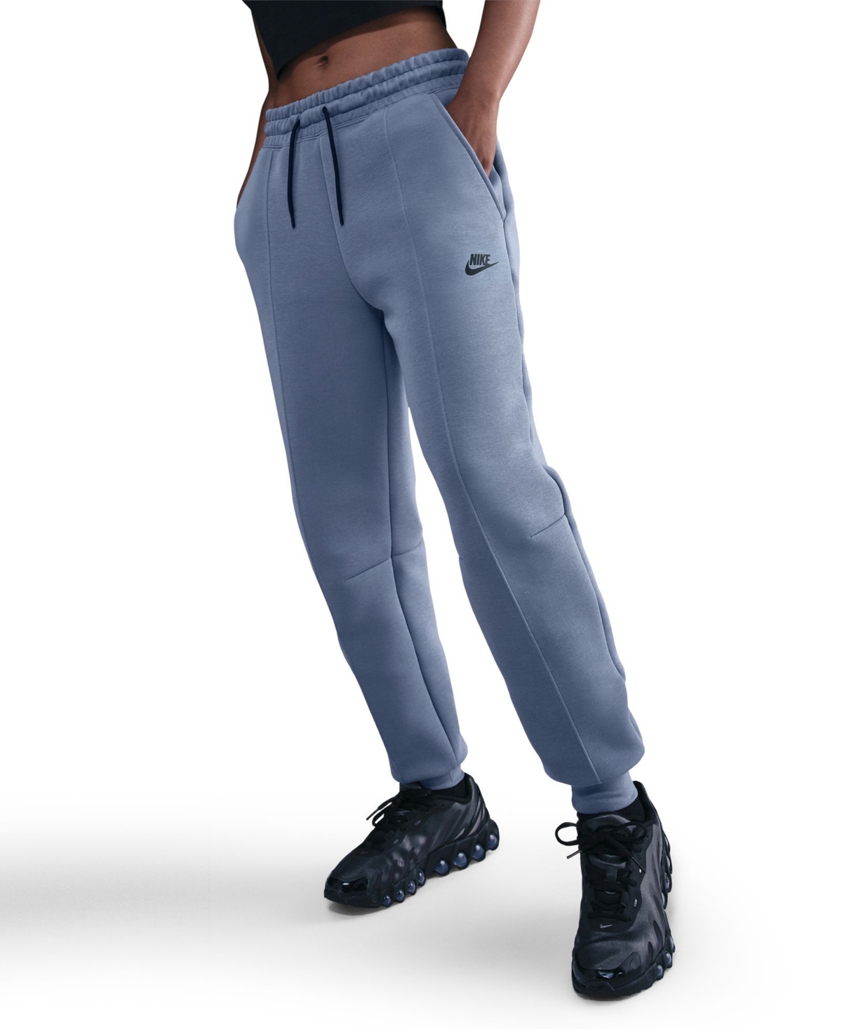 Nike Women's  Sportswear Tech Fleece Mid-rise Jogger Pants In Blue