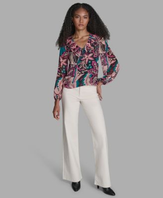 Women's Ruffle Long-Sleeve Top