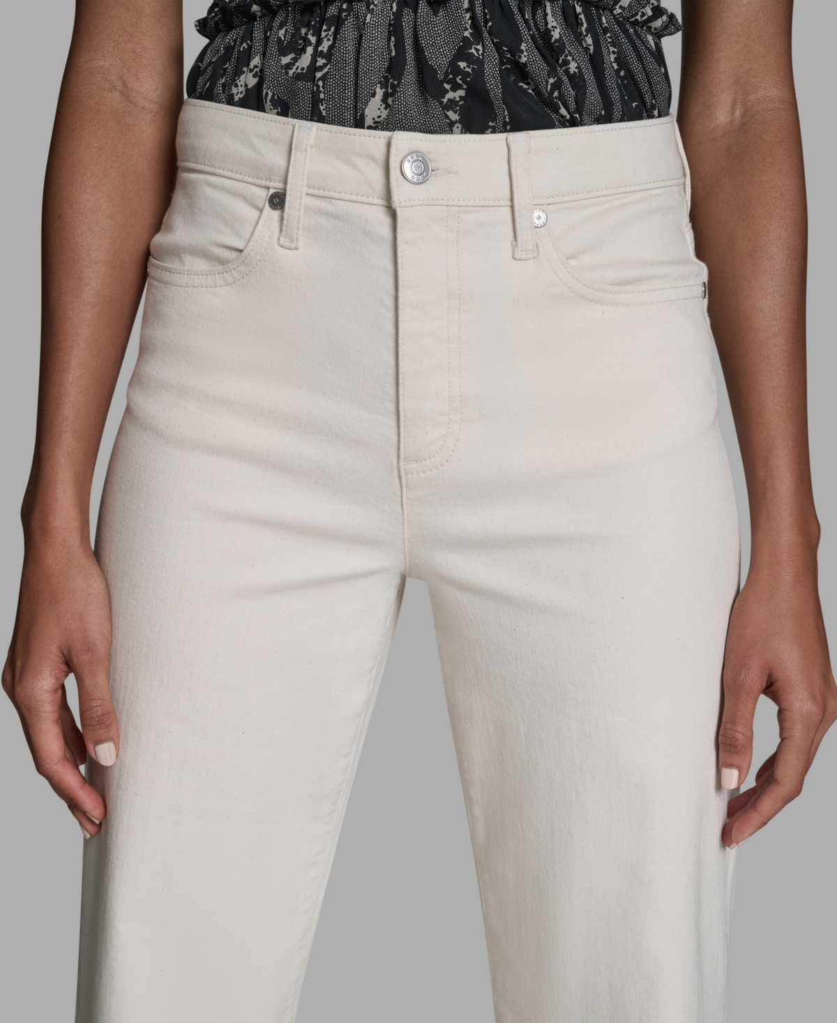 Bcbg Women's Wide Leg Mid-Rise Jeans