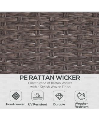 5-Piece Outdoor Rat Patio Set with Table,