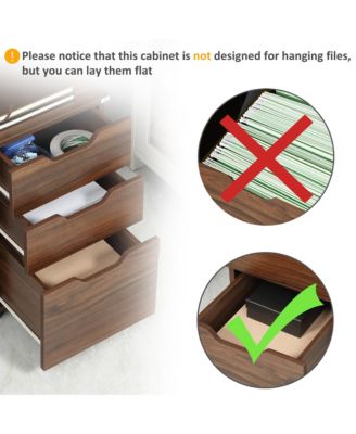 3 Drawer Storage Cabinet Storage Organizer W/ Caster Wheels