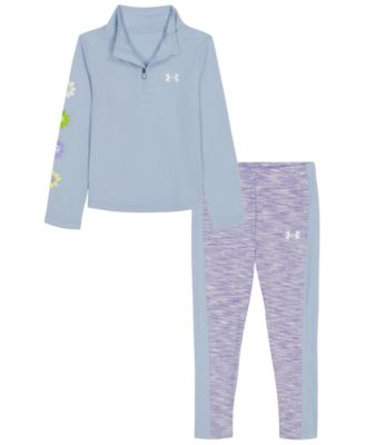Under Armour - Girls 2T-6X 2-Piece Quarter Zip Long-Sleeve Top and Leggings Set