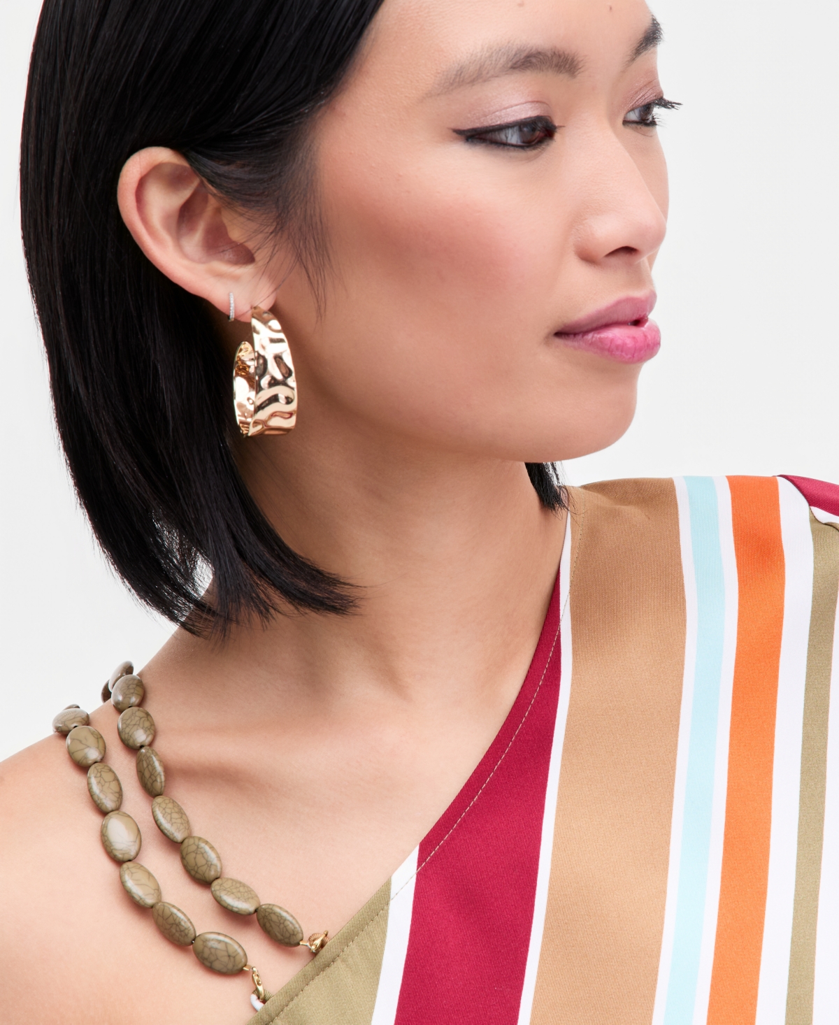 Inc International Concepts Women's Asymmetric Beaded-strap Top, Exclusively At Macy's In Multi