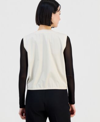 Women's Drop-Shoulder Sleeveless Utility Blouse, Macy's Exclusive