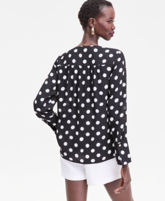 Women's Printed Surplice High-Low Blouse, Macy's Exclusive 