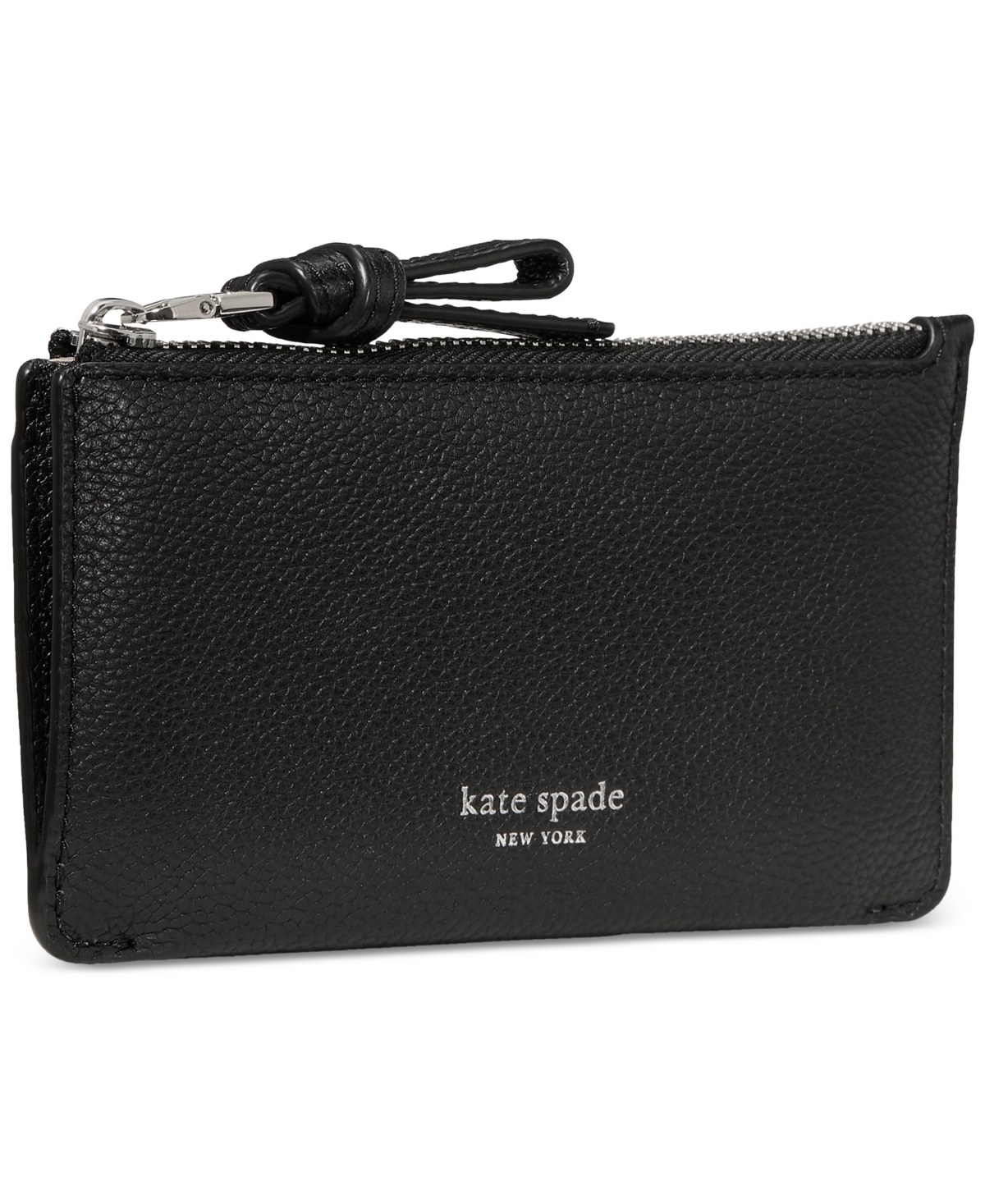 Kate Spade Loop East West Zip Card Case In Black