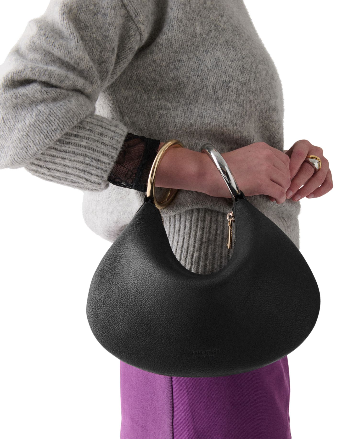 Bangle Small Pebbled Leather Bracelet Bag