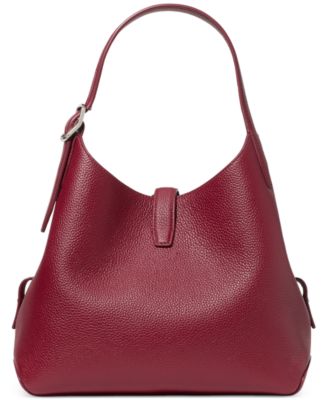 Deco Medium Pebbled Leather Crossbody Tote Bag