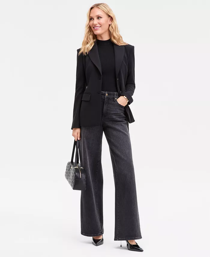 Women's Nipped-Waist Two-Button Blazer - thumbnail 3