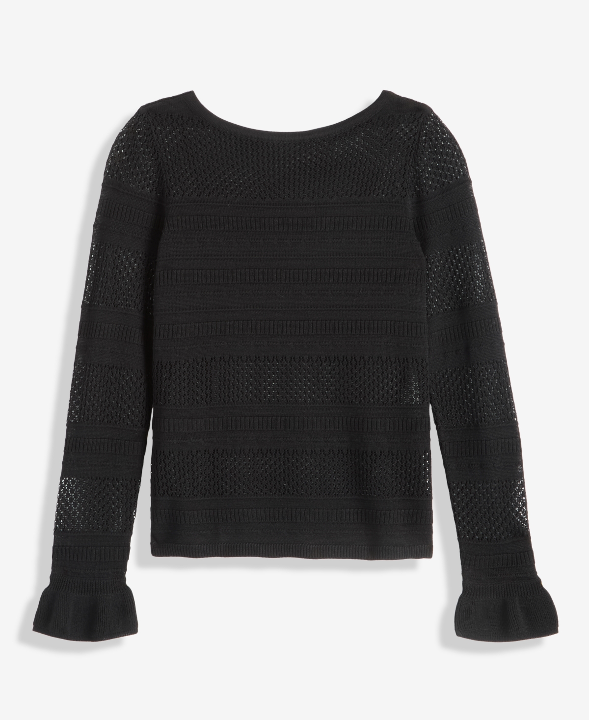 I.n.c. International Concepts Petite Ruffle Pointelle Sweater, Macy's Exclusive