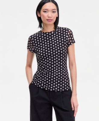 Women's Printed Mesh Top