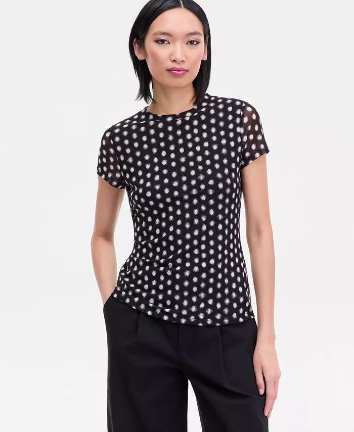 Women's Printed Mesh Top - thumbnail 5