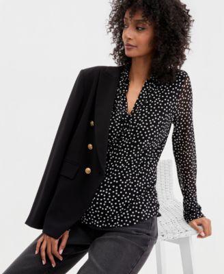 Women's Print Johnny Collar, Macy's Exclusive