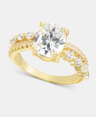 Pav&eacute; & Oval Crystal Ring, Exclusively at Macy's