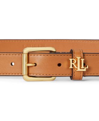 Women's Logo-Keeper Leather Skinny Belt