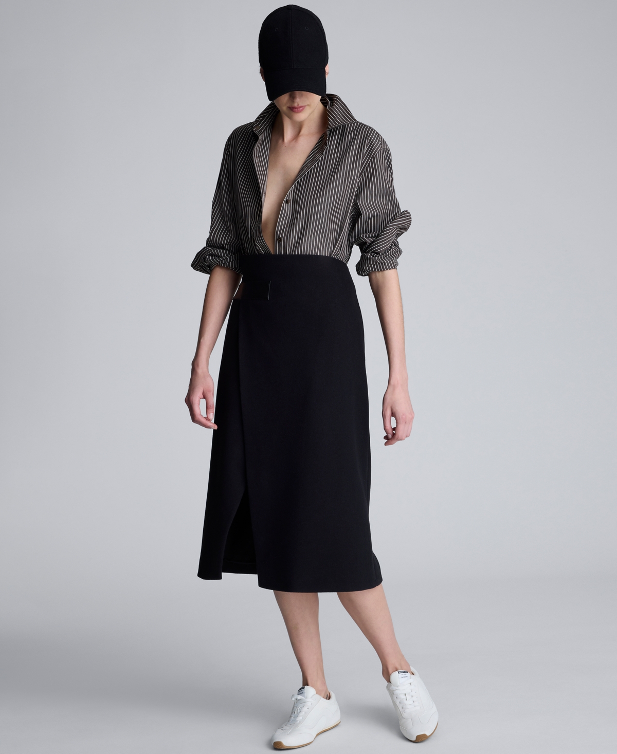 Kenneth Cole Women's Striped Button Top