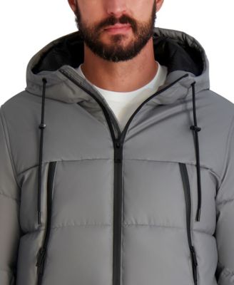 Men's Midweight Hooded Puffer Pockets Jacket