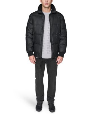 Men's Sherpa Lined Stand Collar Puffer Jacket