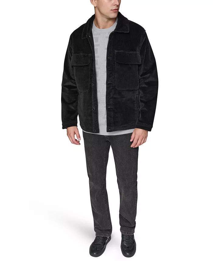 Men's Corduroy Collared Shirt Jacket - thumbnail 8