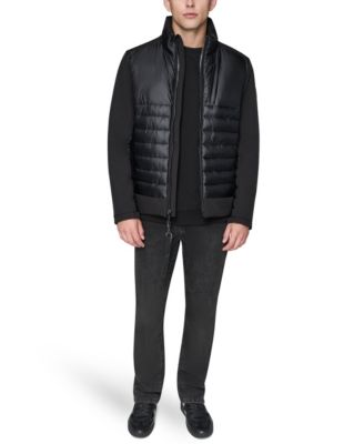 Men's Mixed Media Quilted Jacket