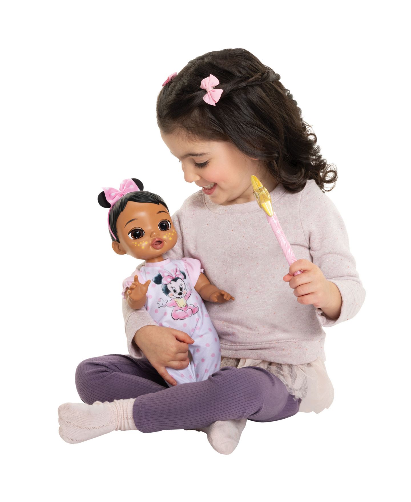 Детская кукла Disney Darlings Deluxe Minnie Light Brown Hair, Brown Eyes Feature Doll — фото 6