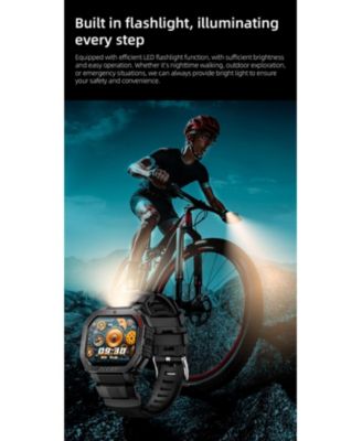 Waterproof Outdoor Adventure Smartwatch with 15 Day Battery - Black Color
