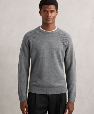 REISS - Men's Wool-Cashmere Reverse-Seam Jumper