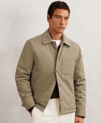 REISS - Men's Lightly-Padded Patch-Pocket Overshirt