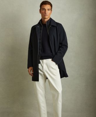REISS Men's Logan Hybrid Removable Funnel Neck Overcoat - Macy's