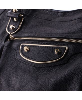 Medium City Classic Metallic Edge Bag Leather