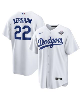 Nike - Men's Clayton Kershaw White Los Angeles Dodgers 2025 World Series Home Replica Player Jersey