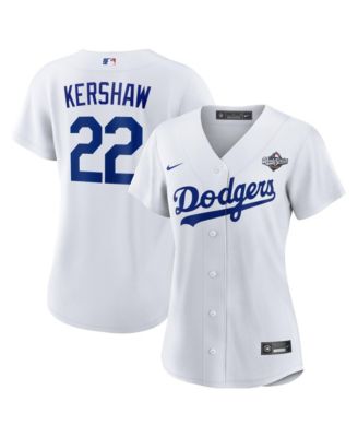Nike - Women's Clayton Kershaw White Los Angeles Dodgers 2025 World Series Home Replica Player Jersey