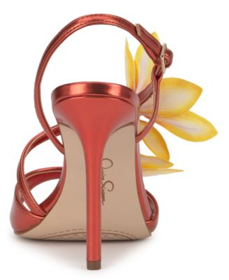 Women's Jylia Strappy Orchid Embellished Stiletto Dress Sandals