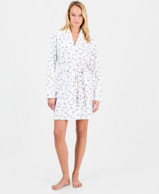 Women's Solid Quilted Belted Robe