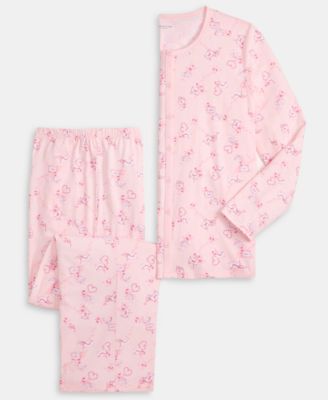 Women's Cotton Printed Button-Front Pajama Set, Exclusively at Macy's