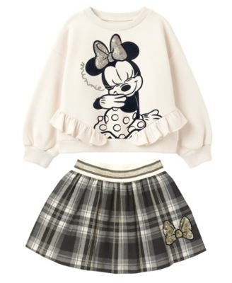 Disney - Girls 2T-6X Minnie Top and Skirt Set